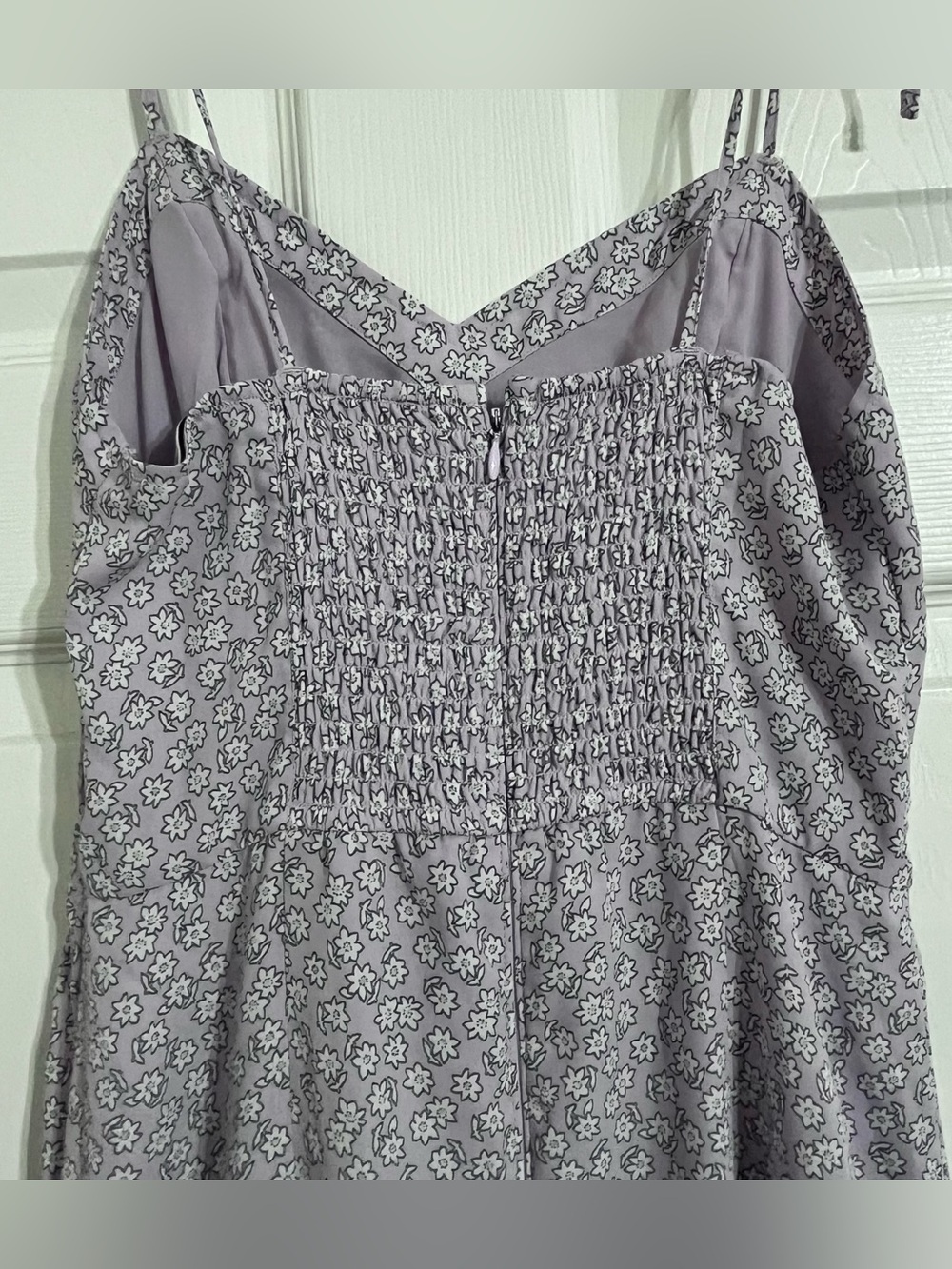 Vintage Abercrombie & Fitch Lilac Floral-Trim Dress size Small Y2K - Picture 9 of 9